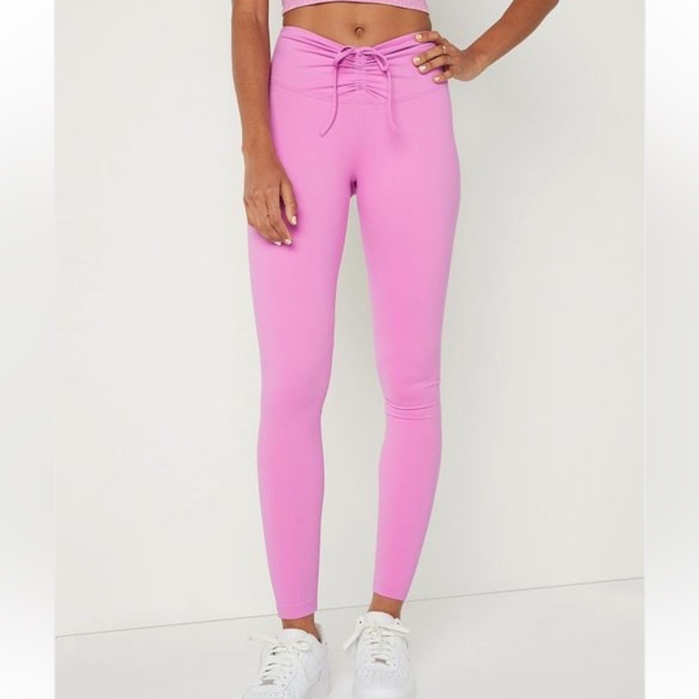 NWT PINk active Adjustable Waist Ruched Leggings size XL